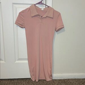 Pink Collared Polo Dress